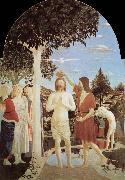 Piero della Francesca The Baptim of Christ painting